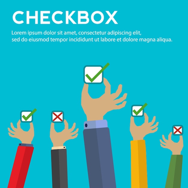 Free vector check boxes background design