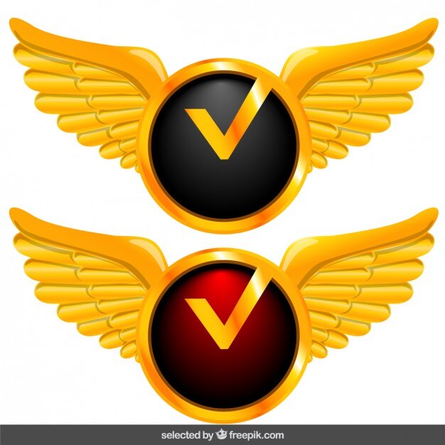 Check buttons with wings