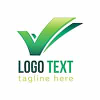 Free vector check mark business logo template