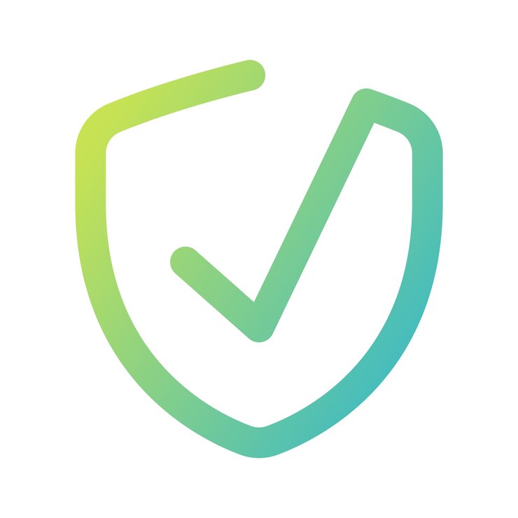 Free Vector check mark shield gradient
