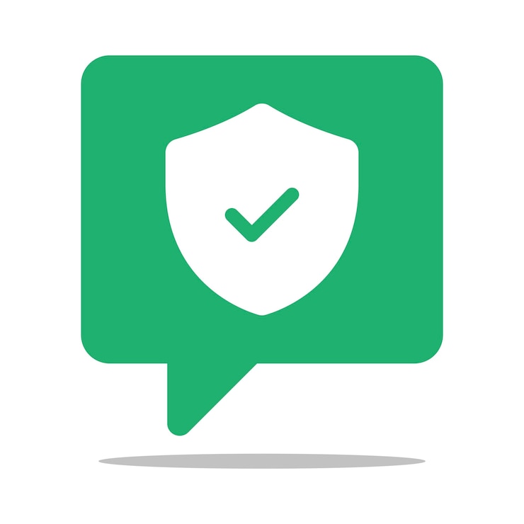Free Vector check mark shield message