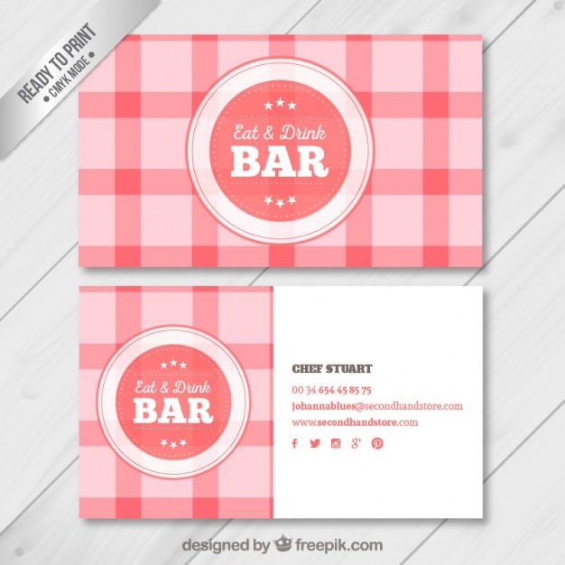 Free vector checked business card