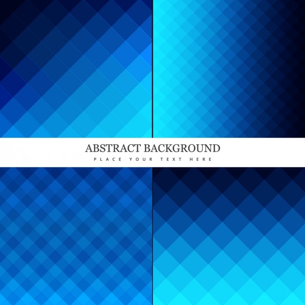 Free Vector checkered backgrounds set in blue tones
