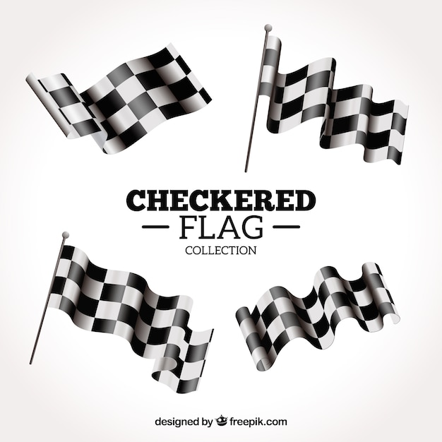 Free vector checkered flag design