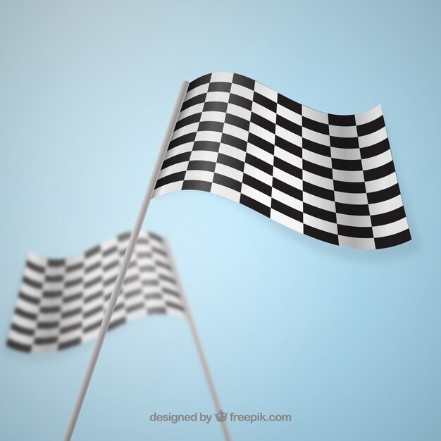 checkered flag grand prix motocross vector