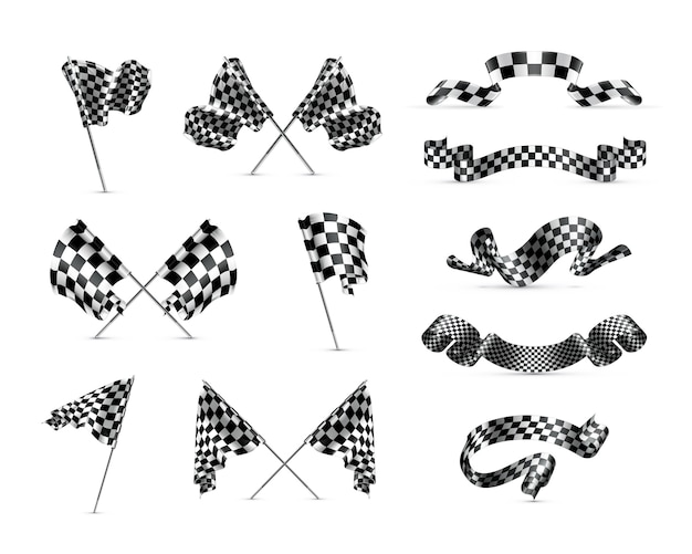 Checkered flags set