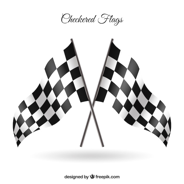 Download Free Checkered Flags With Realistic Style Vector - Best ...