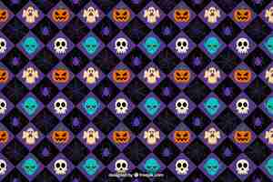 Free vector checkered halloween background