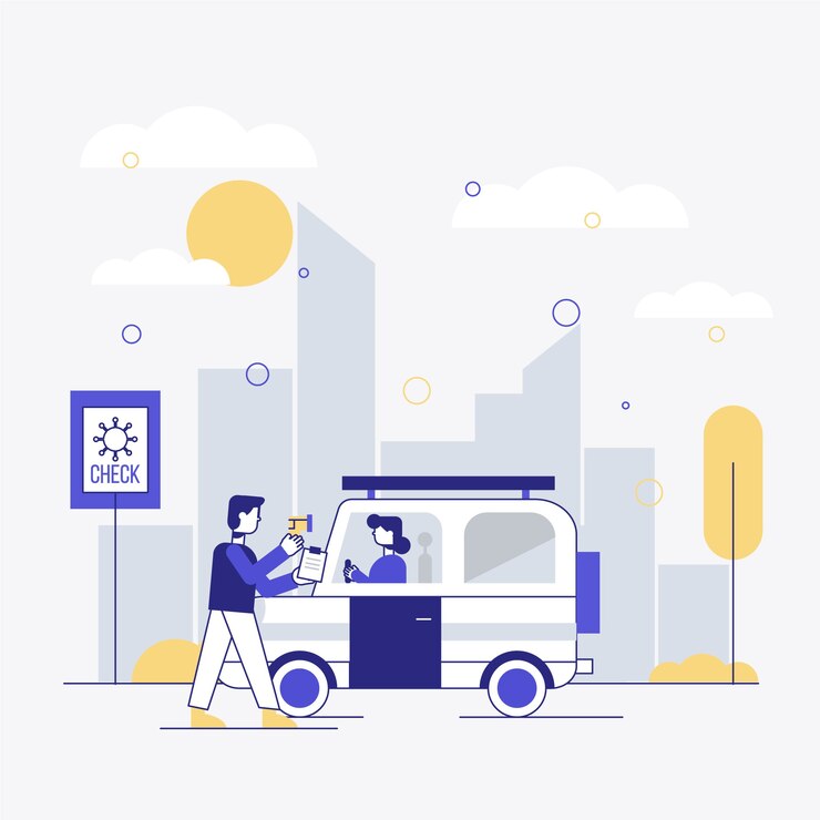 Free Vector checking body temperature