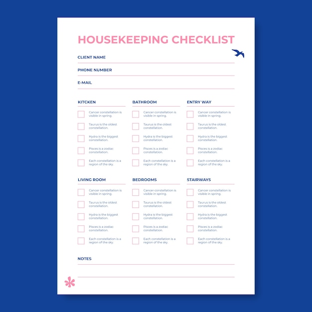 Free vector checklist template design