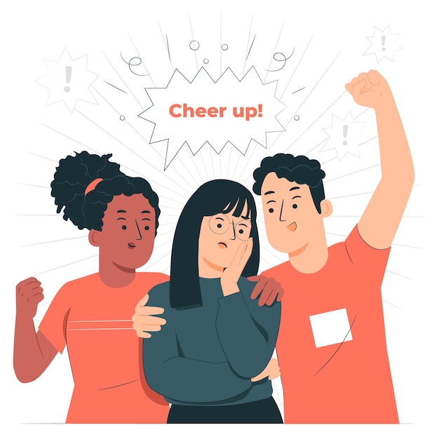 Free vector cheer up concept illustration