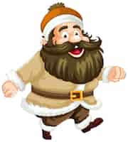 Free vector cheerful bearded cartoon character