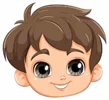 Free vector cheerful boy cartoon character