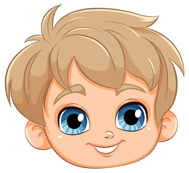 Cheerful boy cartoon character