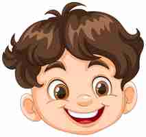 Vettore gratuito personaggio dei cartoni animati cheerful boy