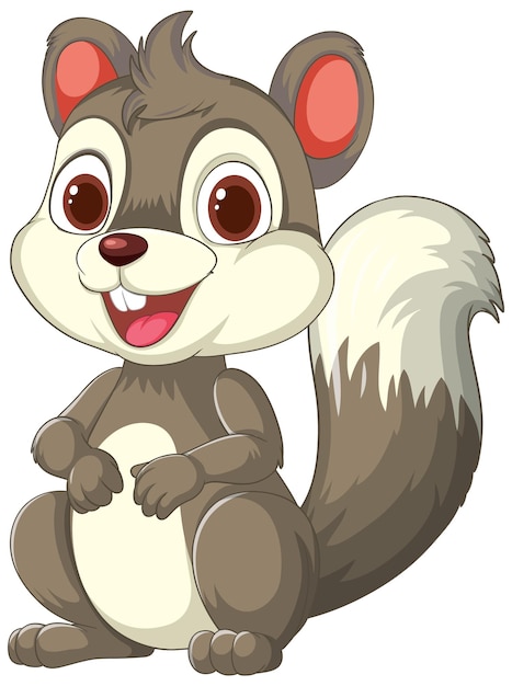 Cheerful cartoon squirrel illustration