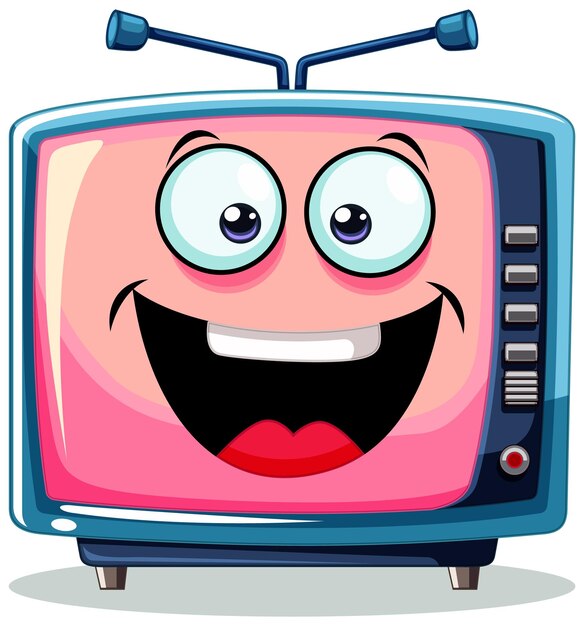 Free vector cheerful cartoon television character