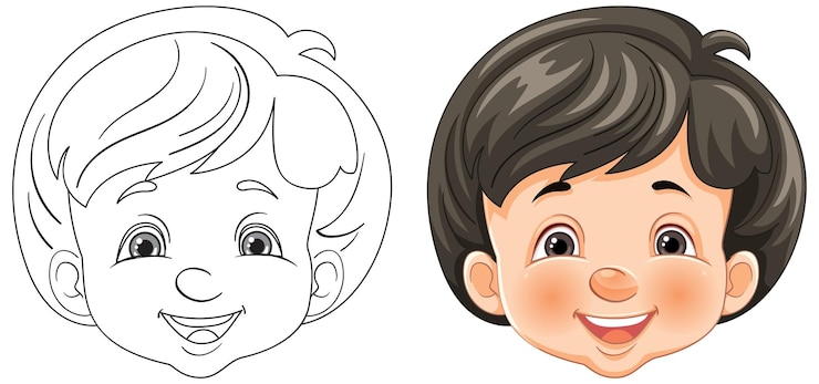 無料Vector 愉快 な 子供 たち は 例え に 直面 し て い ます