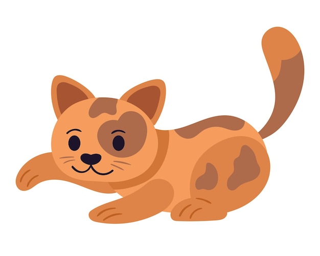 Free vector cheerful kitten animal