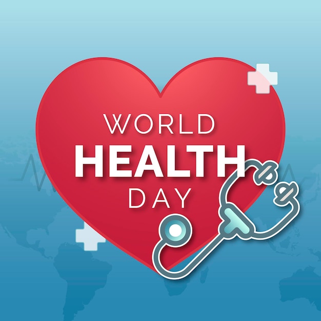 Free vector cheerful world health day awareness