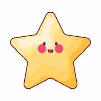 Free vector cheerful yellow star mascot