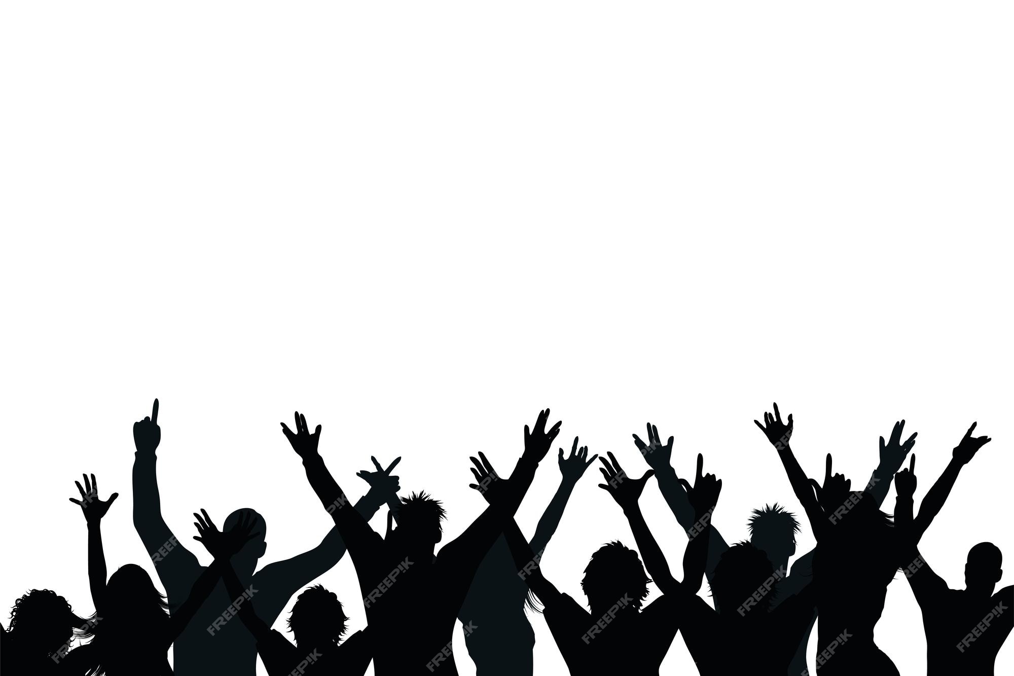 crowd silhouette png