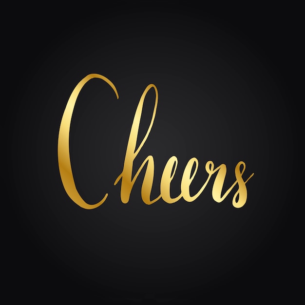 Free vector cheers typography wording style vector