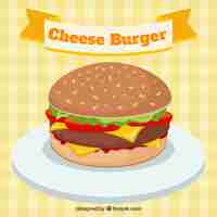 Vettore gratuito cheese burger