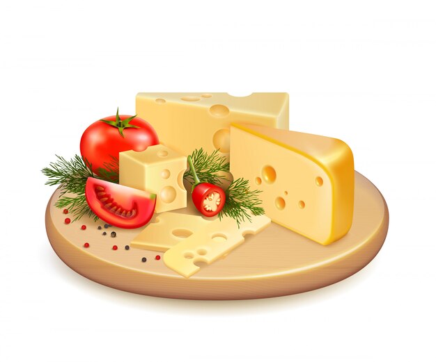 치즈 야채 구성
