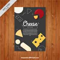 Vettore gratuito menu di formaggi