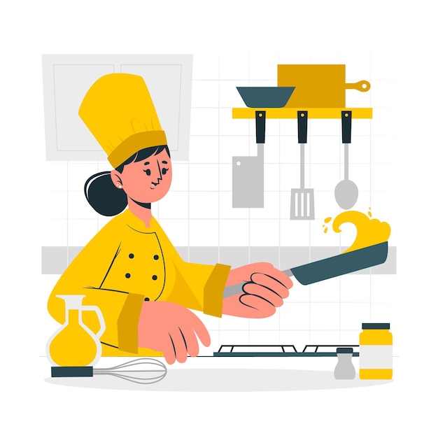 Free vector chef concept illustration