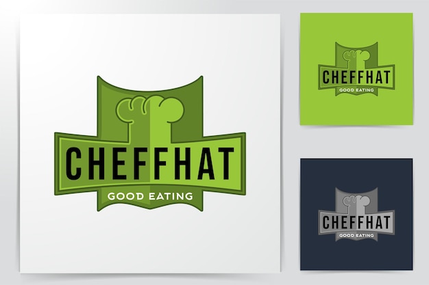 Chef cooking hat, cap logo ideas. inspiration logo design. template vector illustration. isolated on white background