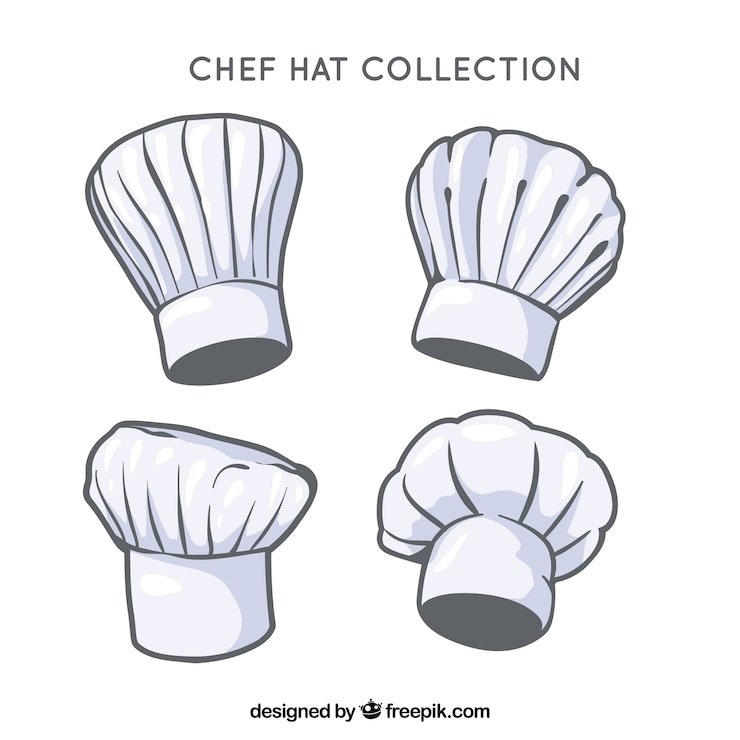 Free Vector chef hats with different kind of designs