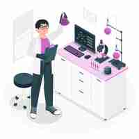 Free vector chemist concept illustration