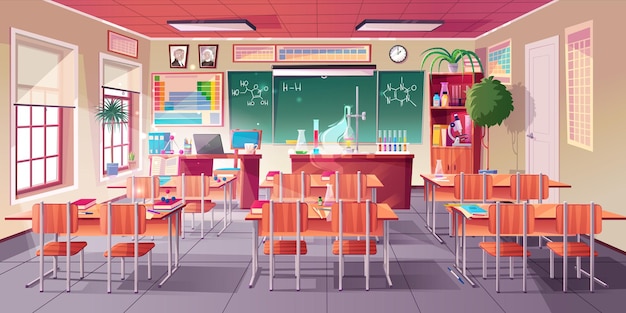 Chemistry cabinet classroom laboratory interior