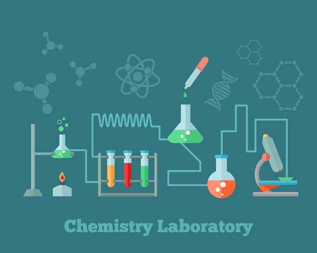 chemistry education research laboratory equipment microscope emblem 
