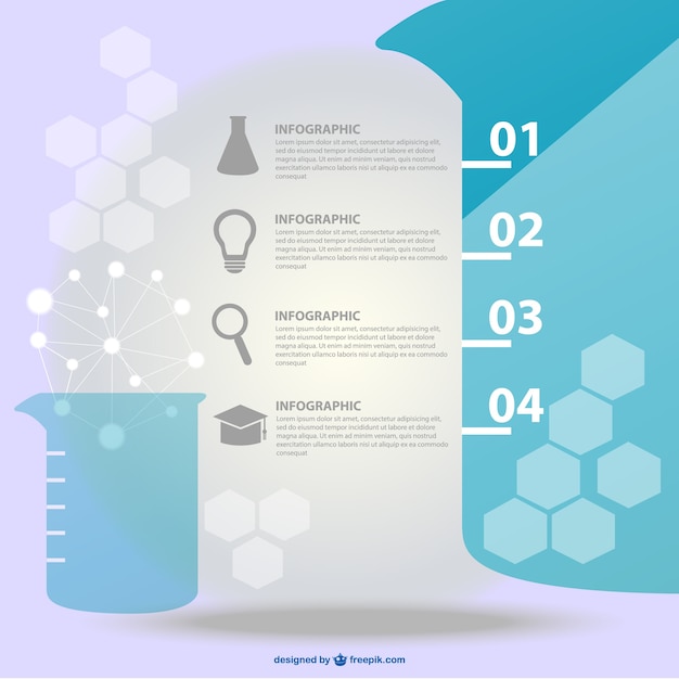 Free vector chemistry infographic