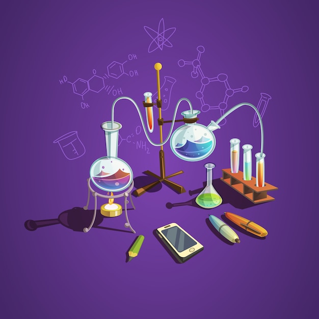 Free vector chemistry science concept