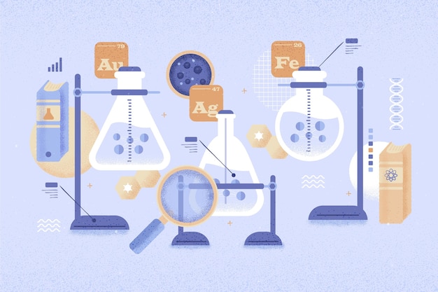 無料ベクター 化学が学校のコンセプトに戻る