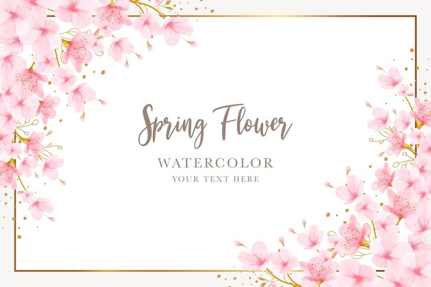 cherry blossom background and frame design