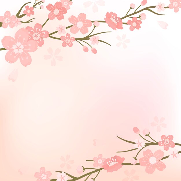 Cherry blossom background illustration