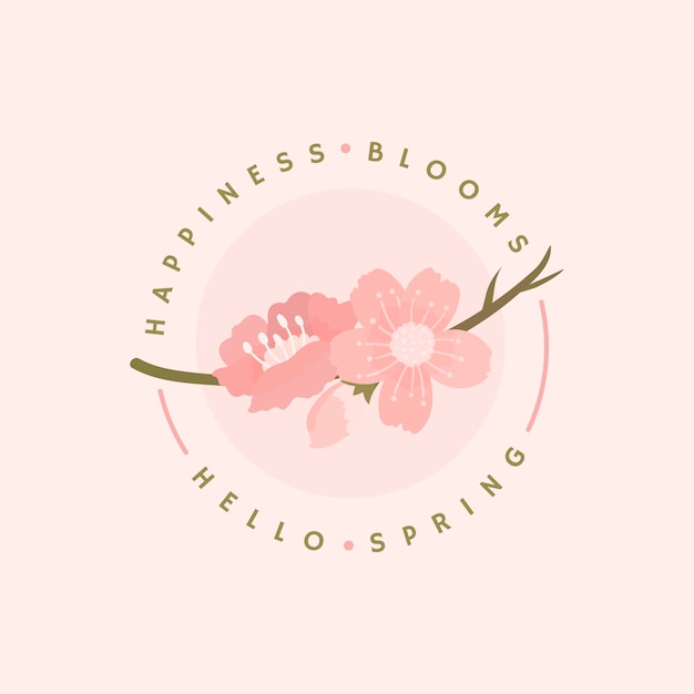 Free vector cherry blossom background illustration