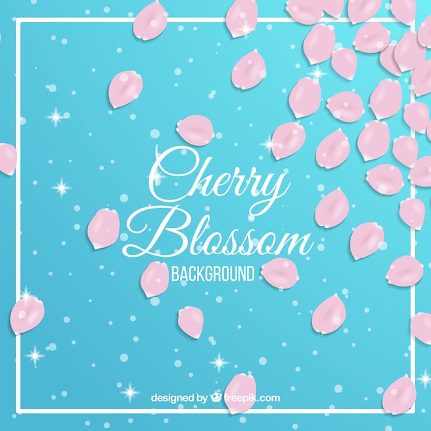 Free vector cherry blossom background in realistic style