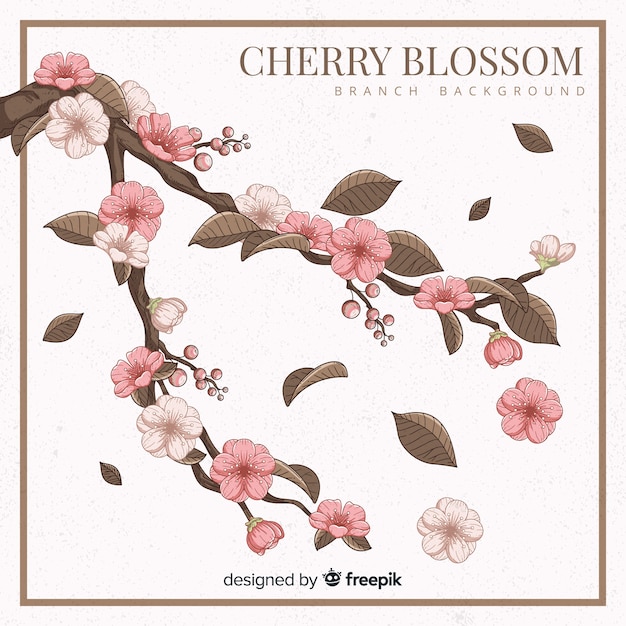 Free vector cherry blossom background