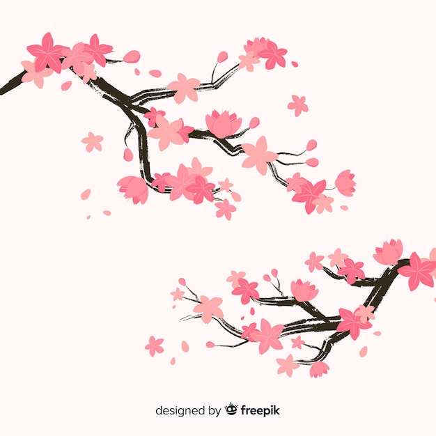 Free vector cherry blossom background