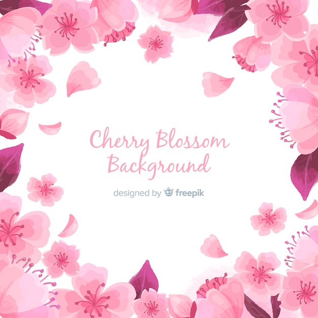 Free vector cherry blossom background