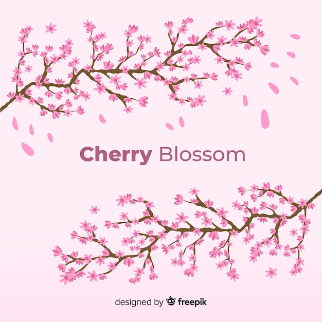 Free vector cherry blossom background