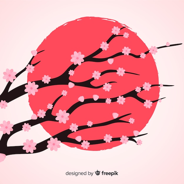 Free vector cherry blossom background