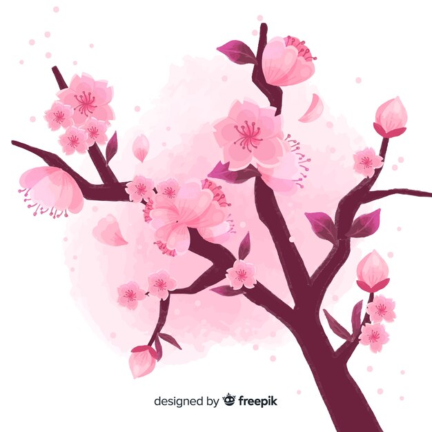 Cherry blossom branch background