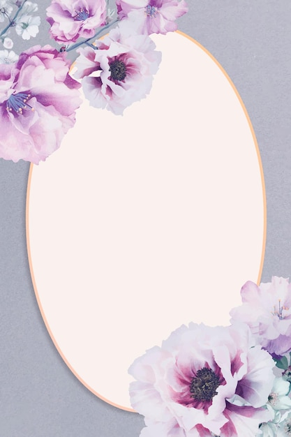 Cherry blossom decorated vector frame